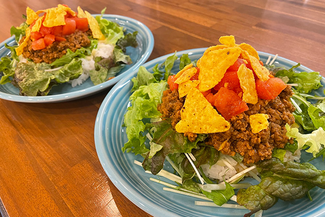 ベーコンエッグパンケーキ