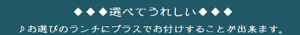 ランチタイムの選べるセット🎵