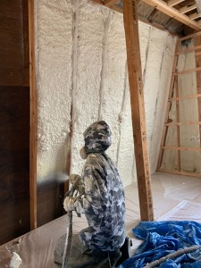 草野様邸吹付中写真