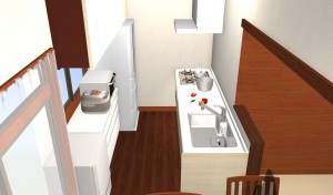 キッチン交換・床貼替え工事①