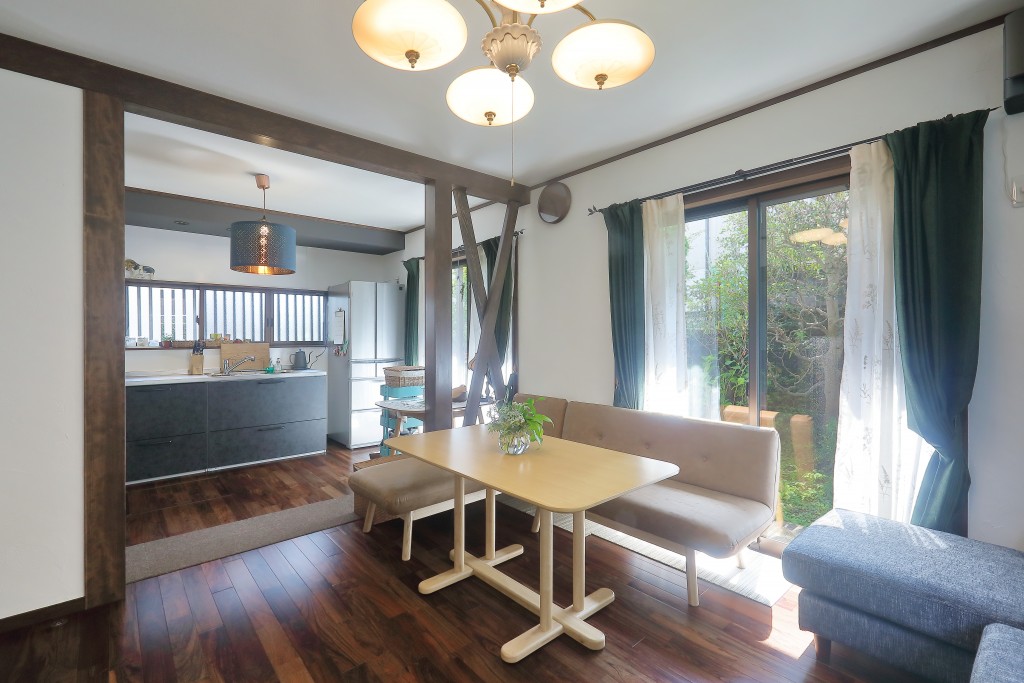 H様邸　中古リノベ　オープン壁付　キッチン