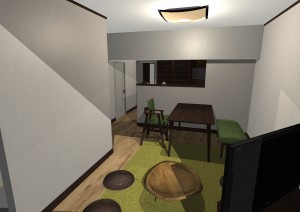 パース①(リビング）