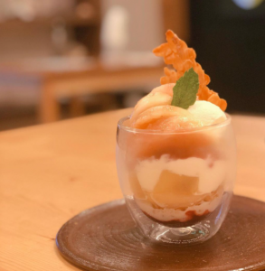 カフェ💛エンラージ＊『自家製アイスのパフェ』新しくなりました！