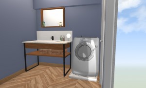 こだわりの造作洗面化粧台が完成しました♪