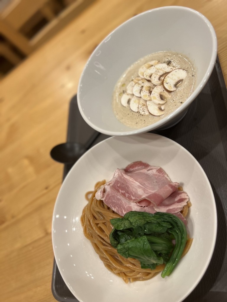 フレンチつけ麵 マッシュルームスープ