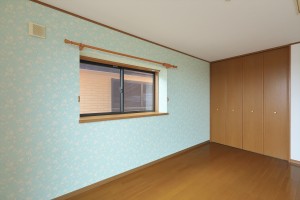 洋室ブルー花柄