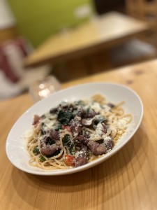 カフェ💛エンラージ＊シェフのおすすめ✨ホタルイカのオイルパスタ💕