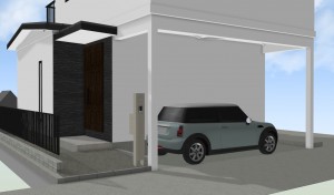 玄関アプローチ①