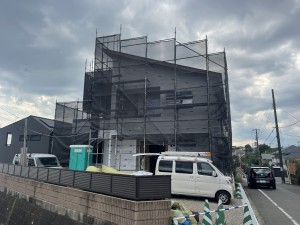 延べ床面積238㎡ (72坪) の大型新築住宅施工中🏠